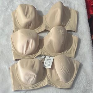 Angool Women's Strapless or with straps Bra - Cream